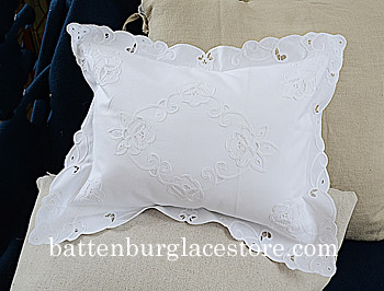 Imperial Embroidered Baby Pillow Sham 12x16" - Cover Only